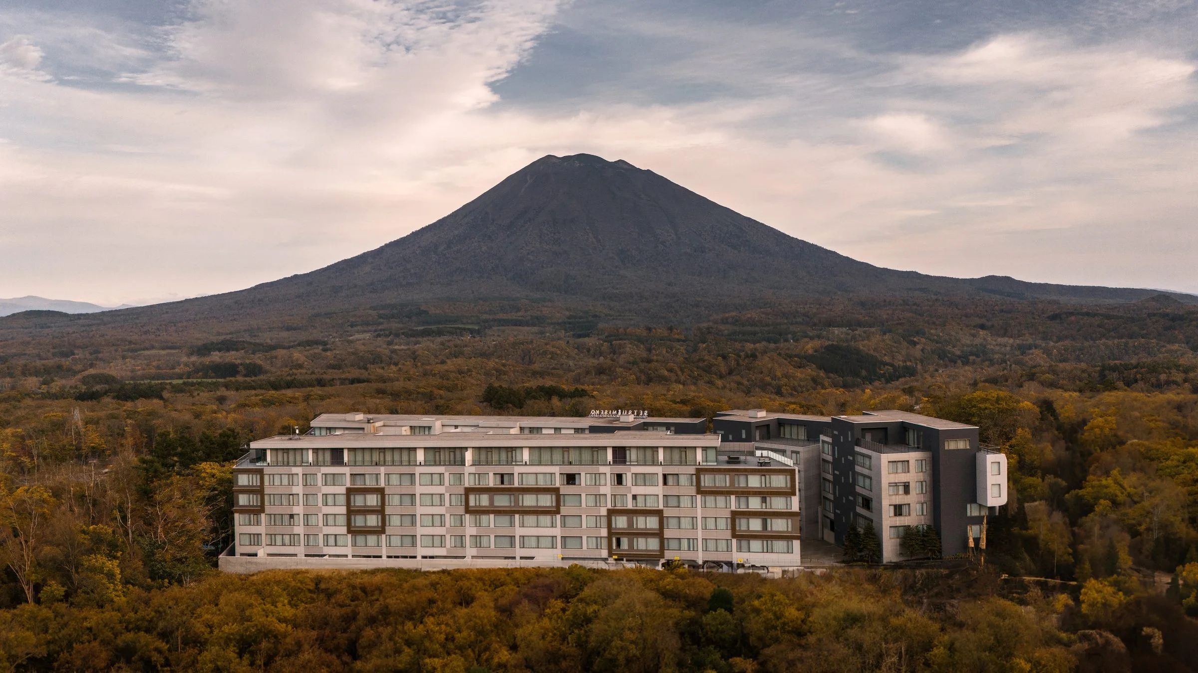 Setsu Niseko in autumn forest below Mount Yotei.